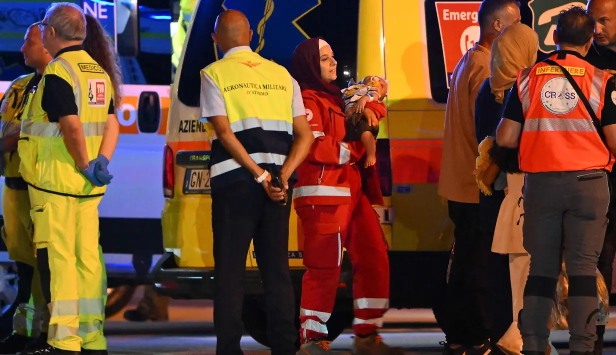 Pasien anak-anak dari Gaza ini akan mendapat perawatan yang diperlukan di sejumlah fasilitas kesehatan di seluruh Italia. (Andreas SOLARO/AFP)