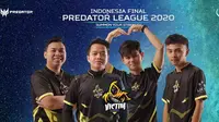 Tim Victim Rise menjadi juara PUBG pada final kualifikasi Predator League 2020.