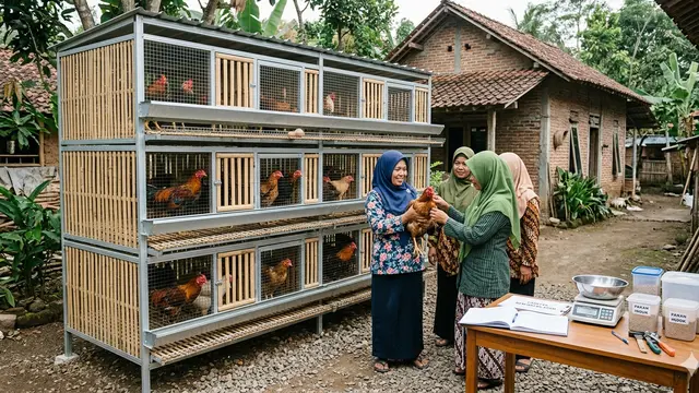 Inspirasi Budidaya Ayam Kampung untuk Kelompok Ibu Desa. Gemini