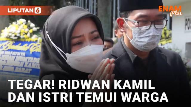 Gubernur Jawa Barat Ridwan Kamil dan istrinya menerima langsung ucapan belasungkawa dari warganya hari Minggu (5/6) di rumah dinasnya di Bandung.