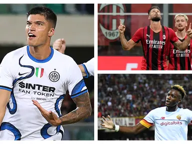 Foto-foto kolase pemain yang baru saja dibeli langsung menujukkan kualitasnya sebagai pemain top di Liga Italia. (Foto: AP & AFP)