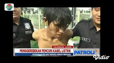 Polisi tangkap satu dari tiga pelaku pencurian kabel listrik di bawah jembatan kawasan Jakabaring Sprot City, Palembang.