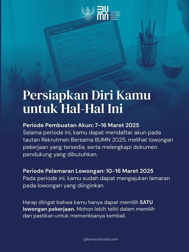 Rekrutmen Bersama BUMN 2025 (Foto: Instagram @kementerianbumn)