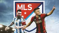 MLS - Lionel Messi dan Thiago Almada (Bola.com/Adreanus Titus)