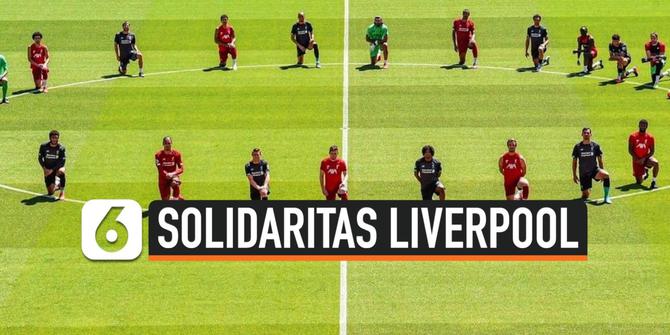 VIDEO: Pemain Liverpool Berlutut, Dukung Gerakan Black Lives Matter George Floyd