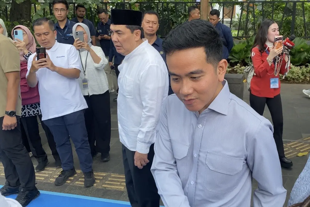 Wakil Presiden Gibran Rakabuming Raka dalam kegiatan Program Mudik Bersama BUMN Danareksa, Selasa (17/3/2026). (Foto: Liputan6.com/Immanuel Christian)