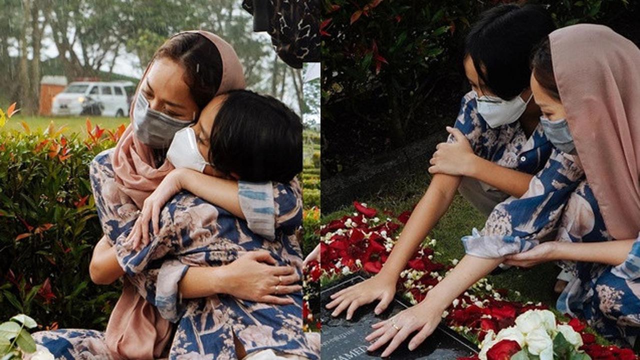 Peringati 1 Tahun Kepergian Ashraf Sinclair, Ini 6 Momen BCL Ziarah ke Makam Suami