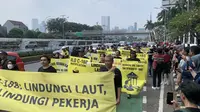 Aliansi Buruh Gelar May Day, Lalu Lintas di Depan Gedung DPR Lancar