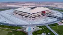 <p>Gambar yang dirilis pada 20 November 2019 memperlihatkan Stadion Al Bayt yang menjadi venue Piala Dunia 2022 sedang dalam pembangunan di utara kota Al Khor. Piala Dunia 2022 Qatar rencananya akan dimulai pada 21 November hingga 18 Desember. (Qatar&rsquo;s Supreme Committee for Delivery and Legacy/AFP)</p>