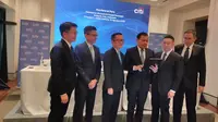 Konferensi Pers Pemaparan Ekonomi dan Kinerja Keuangan Citi Bank Indonesia Triwulan II 2025 di Jakarta, Selasa (19/8/2025).
