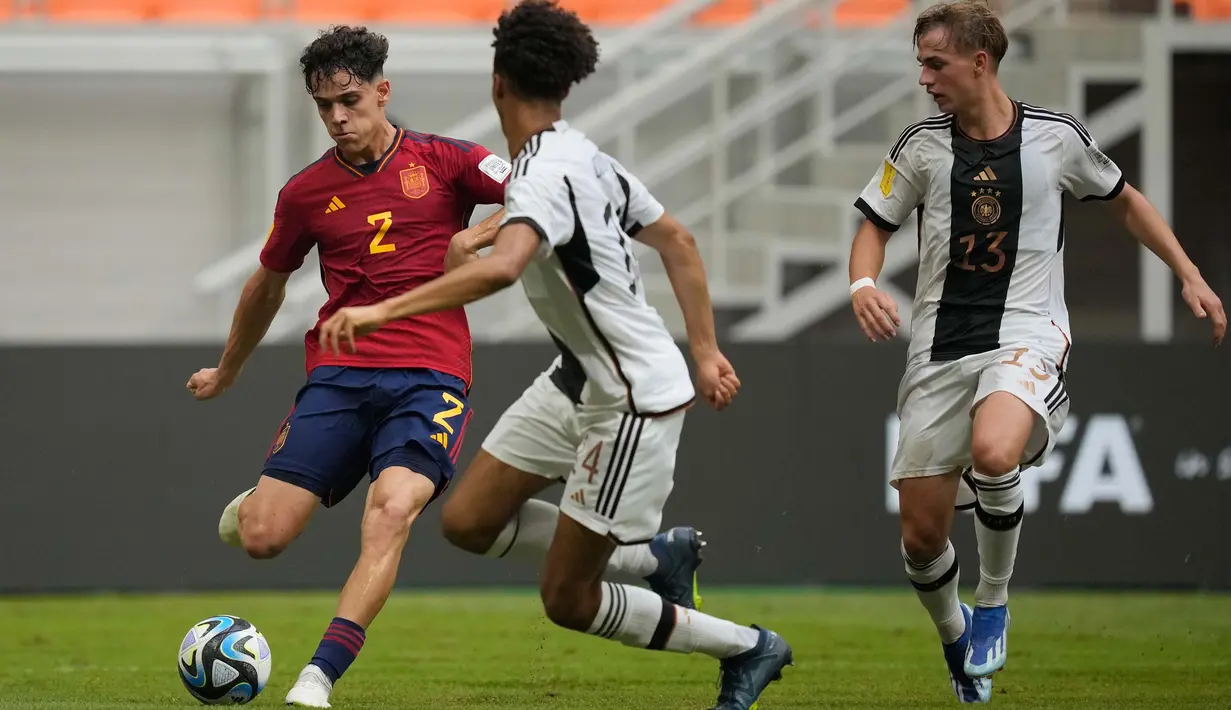 Dengan kemenangan ini, Jerman U-17 melaju ke Semifinal Piala Dunia U-17 2023. (AP Photo/Achmad Ibrahim)