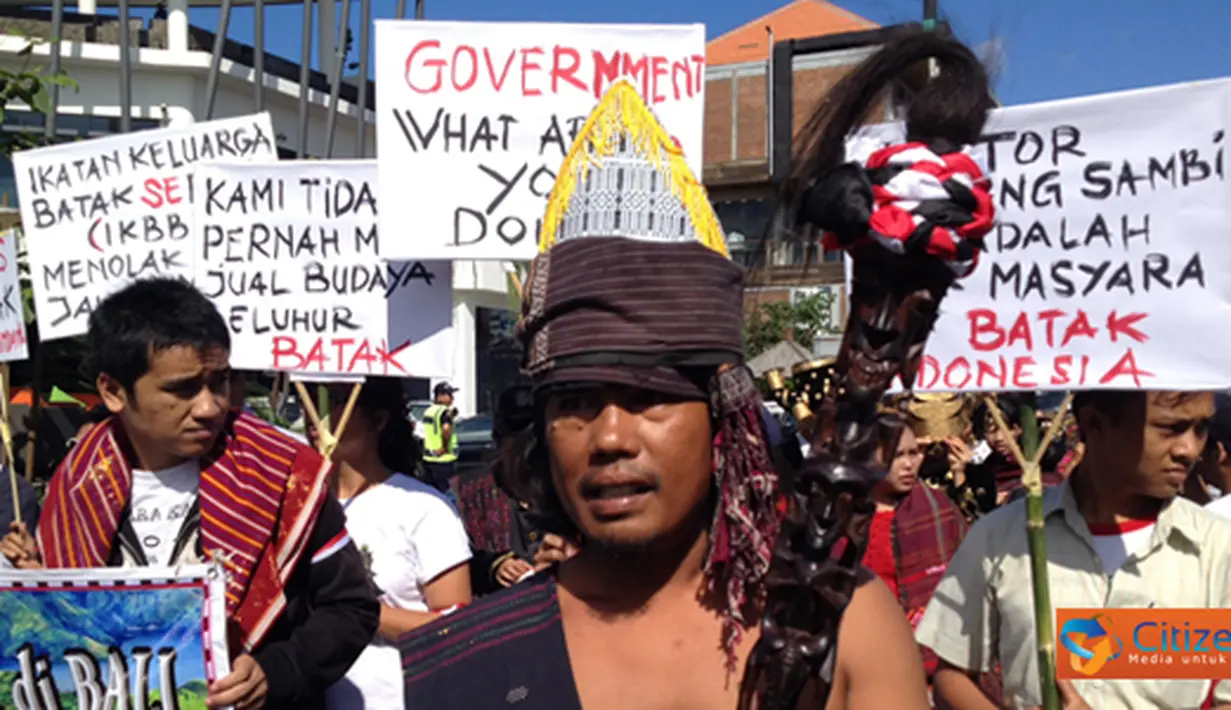 Citizen6, Bali: Bentuk protes ikatan keluarga Batak di Bali atas Klaim Tari Tor - tor dan Gondang Sambilan oleh negara tetangga. (Pengirim: Ian Lubis).