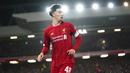 Pemain Liverpool, Curtis Jones, saat melawan Shrewsbury Town pada laga Piala FA di Stadion Anfield pada Rabu (5/2/2020). Pasukan muda Liverpool menang tipis 1-0 atas Shrewsbury Town. (AP/Jon Super)