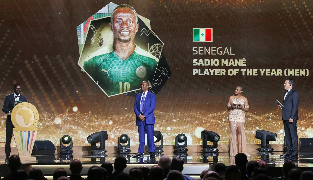 Sadio Mane berhasil meraih penghargaan Pemain Terbaik Afrika 2022. Trofi tersebut didapat Mane berkat penampilan moncernya bersama Liverpool dan juga Timnas Senegal. (Photo by AFP)