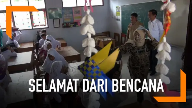 VIDEO: Jokowi Terpukau Lihat Siswa Selamatkan Diri dari Bencana