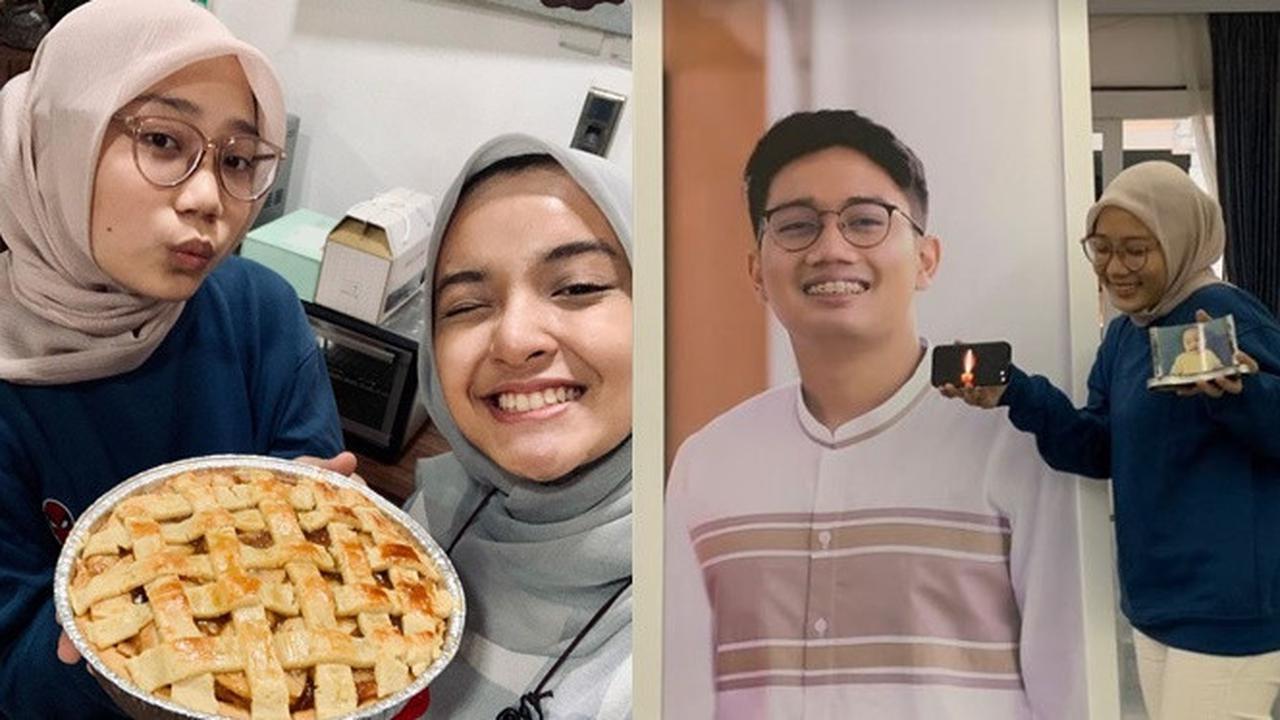 6 Potret Nabila Ishma dan Zara Kenang Ultah Eril, Bikin Apple Pie Bareng