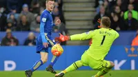 Jamie Vardy Membuang Peluang Gol Sempurna 