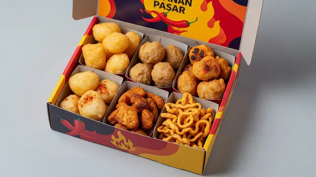 Kreasi Jajanan Pasar dalam Kemasan Kotak Kecil Karton