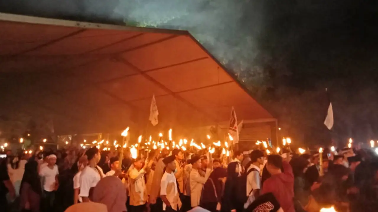 Pawai Obor di Medan Jelang Ramadan