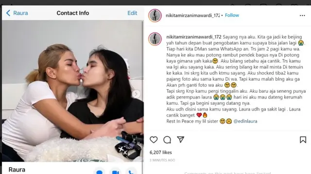Selebgram Edèlenyi Laura atau EdlnLaura meninggal dunia