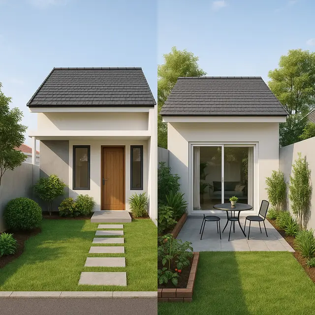 Model Rumah Sederhana Minimalis  6x12 dengan 3 kamar (Image by ChatGPT)