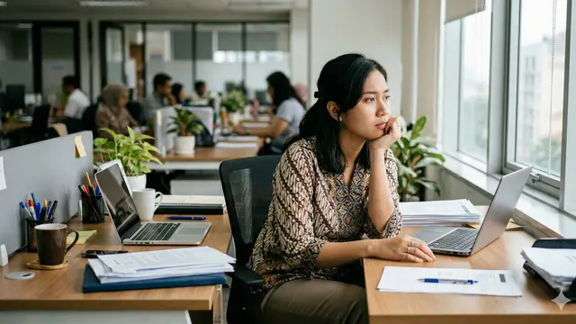 Tanda Kamu Belum Siap Resign (Foto: Gemini AI)