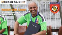 Rabah Ben Larbi, pelatih Timnas Myanmar U-19. (Facebook) 