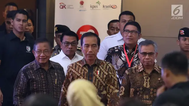 Jokowi Tutup Perdagangan Saham 2018