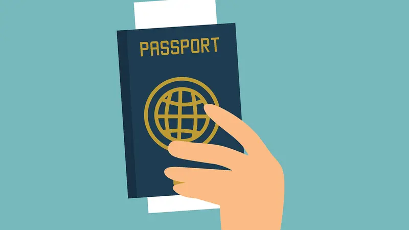 Ilustrasi paspor, passport, visa