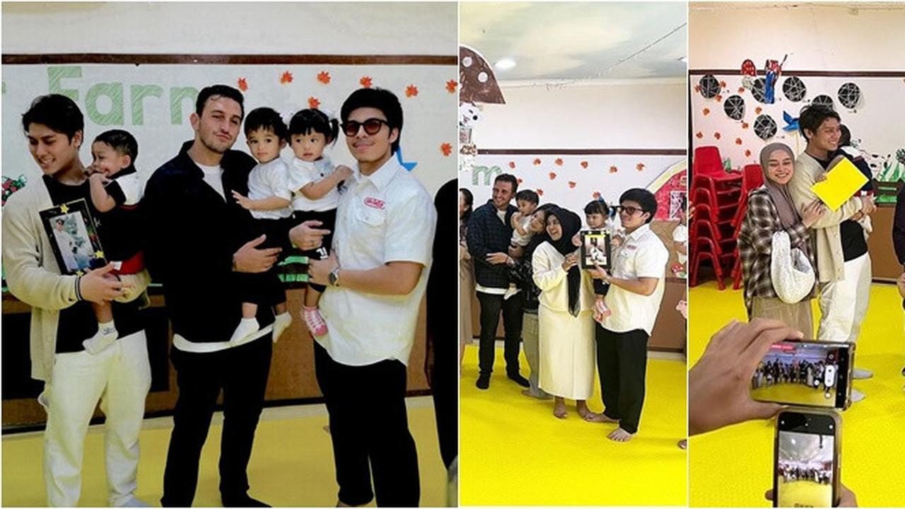 6 Potret Atta Halilintar, Rizky Billar dan Ladislao Camara Temani Anak di Sekolah