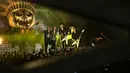 Grup band metal Helloween yang beranggotakan Andi Deris (vokal), Michael Weikath (gitar), Sascha Gerstner (gitar), Markus Grosskopf (bass) dan Dani Loble (drum) baru saja sukses menggelar konser di Jakarta. (Nurwahyunan/Bintang.com)