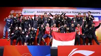 Indonesia meraih gelar pada Kejuaraan Bulutangkis Beregu Asia 2020 setelah mengalahkan Malaysia 3-1 di Rizal Memorial Sports Complex, Manila, Filipina, Minggu (16/2/2020). (PBSI)