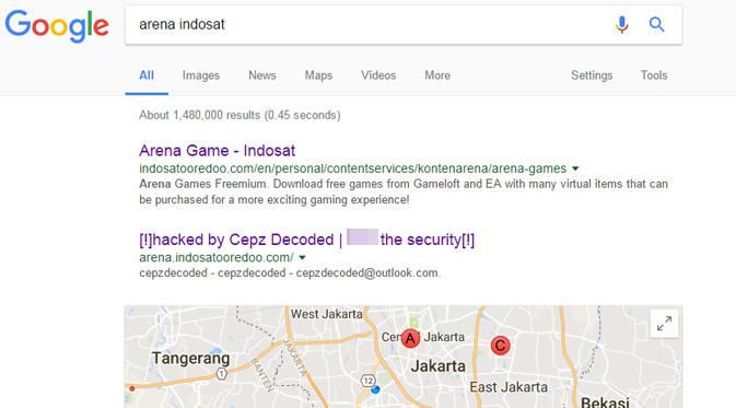 Peretasan subdomain website Indosat Ooredoo.  
