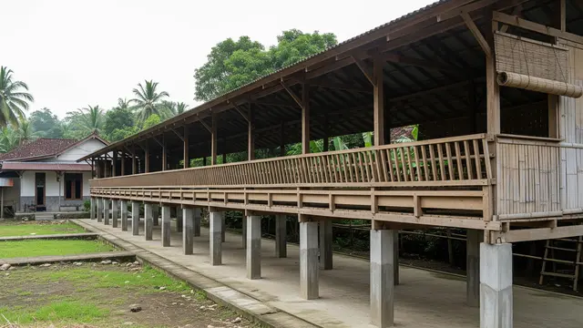 Kandang Panggung dengan Kaki Penyangga Tinggi