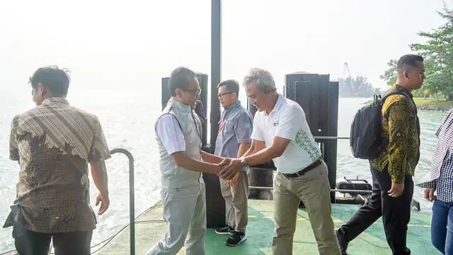 Sekretaris Kementerian Koordinator Bidang Perekonomian Susiwijono Moegiarso selaku Plt Sekretaris Jenderal Dewan Nasional KEK dalam Rapat Kerja Evaluasi Perkembangan KEK Triwulan III di Bintan, Kepulauan Riau, Jumat (5/10/2023). (Dok Kemenko Perekonomian)