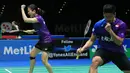 Pasangan ganda campuran Indonesia, Praveen Jordan dan Debby Susanto, merayakan keberhasilnya lolos ke semi final All England 2016. (PBSI/Nafielah)