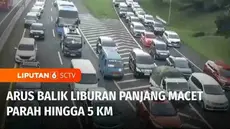 Satu hari setelah horor kemacetan selama 16 jam pada hari Minggu lalu. Arus balik libur panjang Maulid Nabi Muhammad di kawasan wisata Puncak, Kabupaten Bogor, pada hari Senin masih diwarnai antrean panjang kendaraan hingga 5 kilometer.