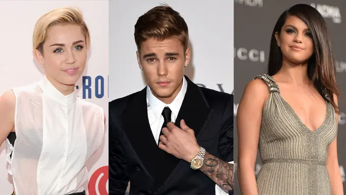 Miley Cyrus - Justin Bieber - Selena Gomez