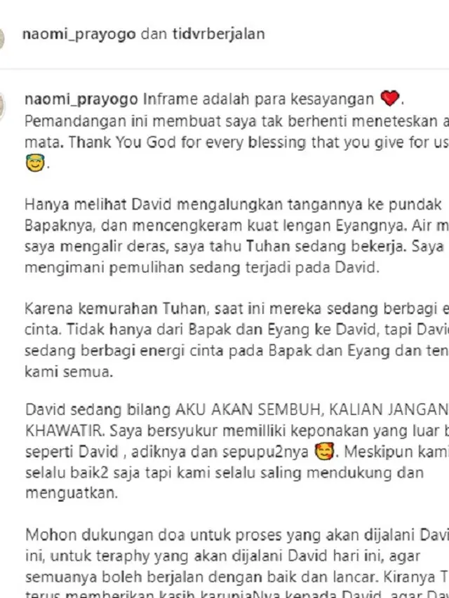 David Ozora Latumahina (Foto: Instagram/@naomi_prayogo)