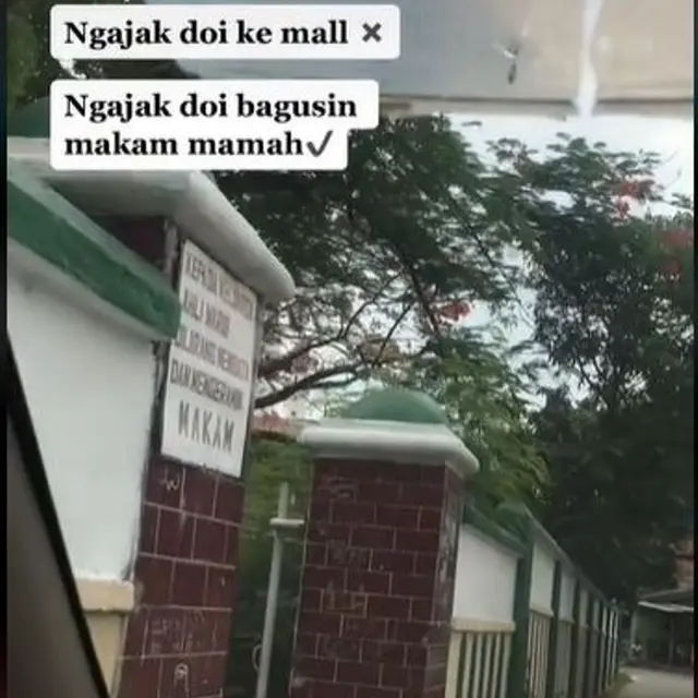 Bukan ke Mal, Pria Ajak Pacarnya ke Makam Ibunya