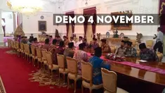 Jelang Demo 4 Nopember, Presiden Joko Widodo atau Jokowi pun mengundang Majelis Ulama Indonesia (MUI), PBNU, dan Muhamadiyah ke Istana