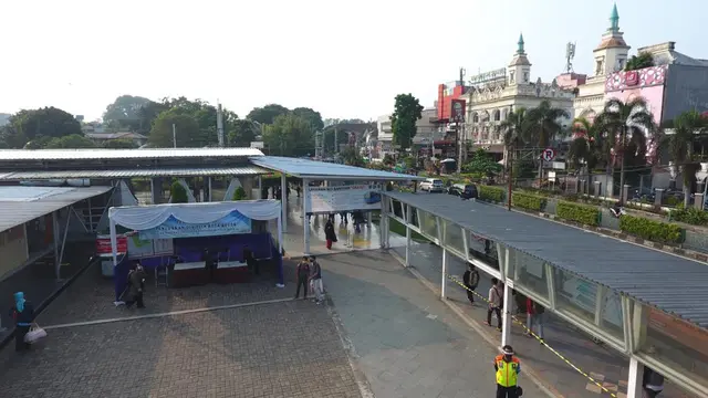 Suasana Stasiun Bogor pukul 08.17, Senin (29/6/2020). (Twitter @CommuterLine)