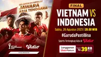 Timnas Indonesia U-23 akan menghadapi Vietnam pada laga Final Piala AFF U-23 2023 di Rayong Stadium, Sabtu (26/8) pukul 20:00 WIB. (Sumber: dok. vidio.com)