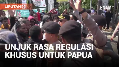 VIDEO: Unjuk Rasa Kepala Daerah Wajib Asli Papua Berakhir Ricuh