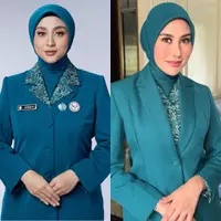 Syahnaz Sadiqah Kini Tampil Mengenakan Seragam Ibu PKK. [Instagram]