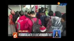 Penumpukan calon penumpang terlihat pada Selasa (24/7) pagi di Stasiun KRL Depok Lama.