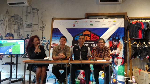Konfrensi pers Triathlon Relay 2017 (Liputan6.com / Ahmad Fawwaz Usman)
