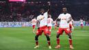 RB Leipzig memetik kemenangan besar dalam laga lanjutan Liga Jerman 2025/2026 saat menjamu TSG 1899 Hoffenheim pada Jumat (20/03/2026) waktu setempat. (AFP/Ronny Hartmann)