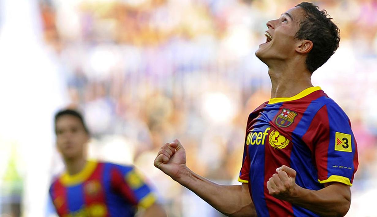 9. Ibrahim Afellay (Barcelona), golden boy dari PSV pada era 2000an ini berhasil memikat Pep Guardiola untuk membawanya ke Barcelona. Tetapi kariernya di Barca meredup akibat cedera ligament yang tak kunjung sembuh. (AFP/Jorge Guerrero)