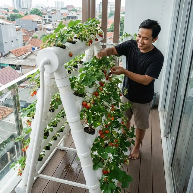 Model A-Frame dari Pipa PVC (Gemini AI)